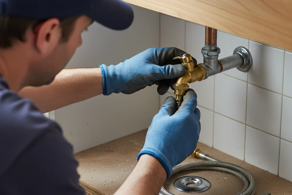 Shutoff valve and fitting work during Faucet and Fixture Repair in Silver City